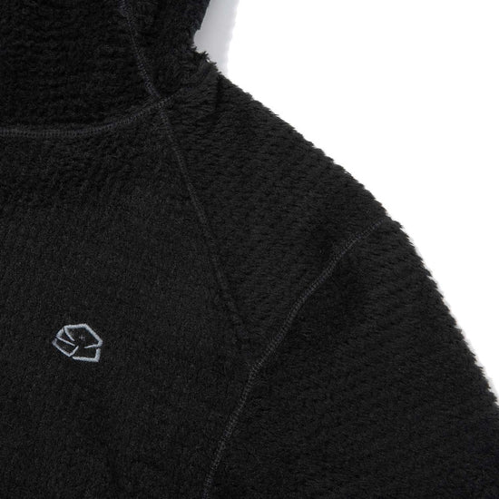 ZEROGRAM Polartec® ALPHA 120 保暖長袖連帽中層衣  男女同版 黑