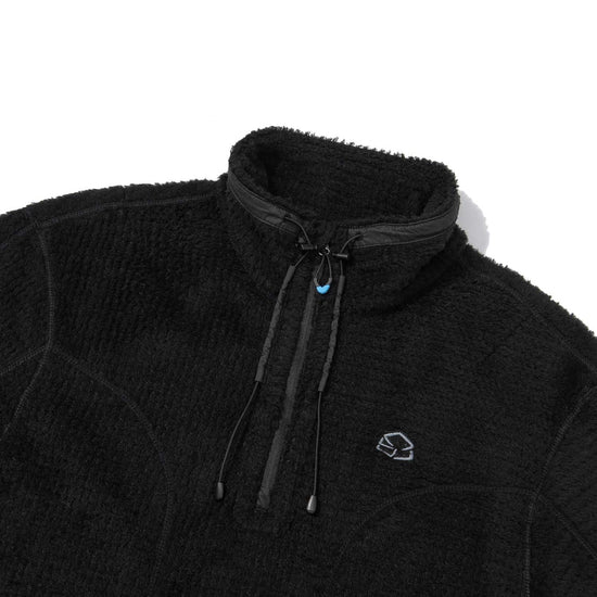 ZEROGRAM Polartec® ALPHA 120 開襟保暖長袖中層衣  男女同版 黑