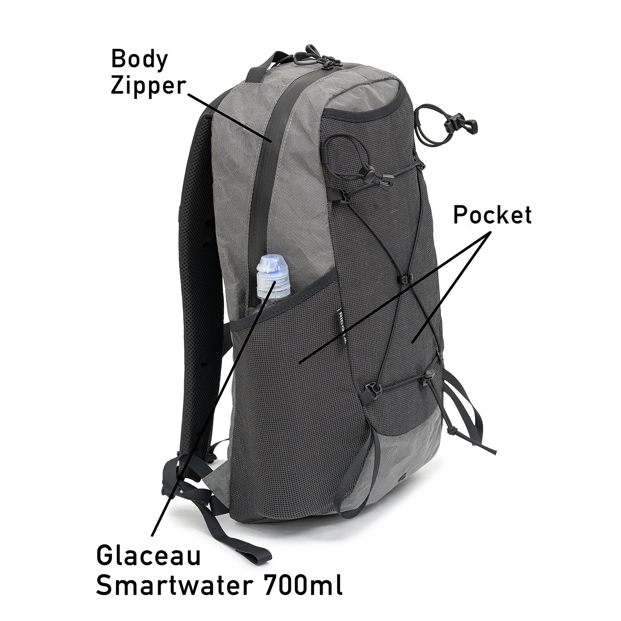 RIDGE MOUNTAIN GEAR 　UltraWeave™ Ultra100X　One Mile Trim [ 有水袋孔 ]單日包 16L 2色 日本製