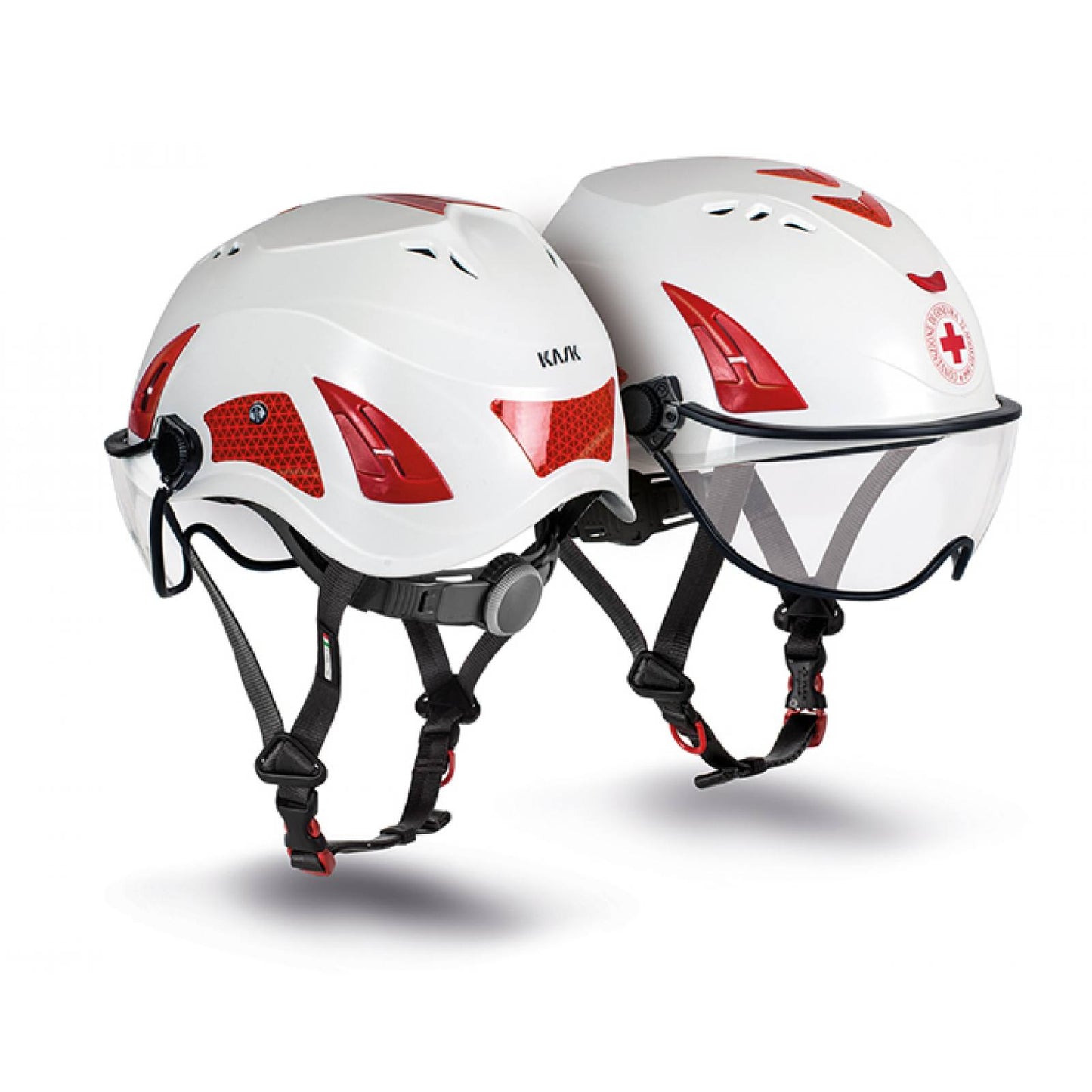 Kask ヘルメット HP-CRI 紅十字安全頭盔附面罩、頭盔袋 [ EN 14052 嚴苛環境減震增強 ] 3色