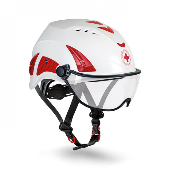 Kask ヘルメット HP-CRI 紅十字安全頭盔附面罩、頭盔袋 [ EN 14052 嚴苛環境減震增強 ] 3色